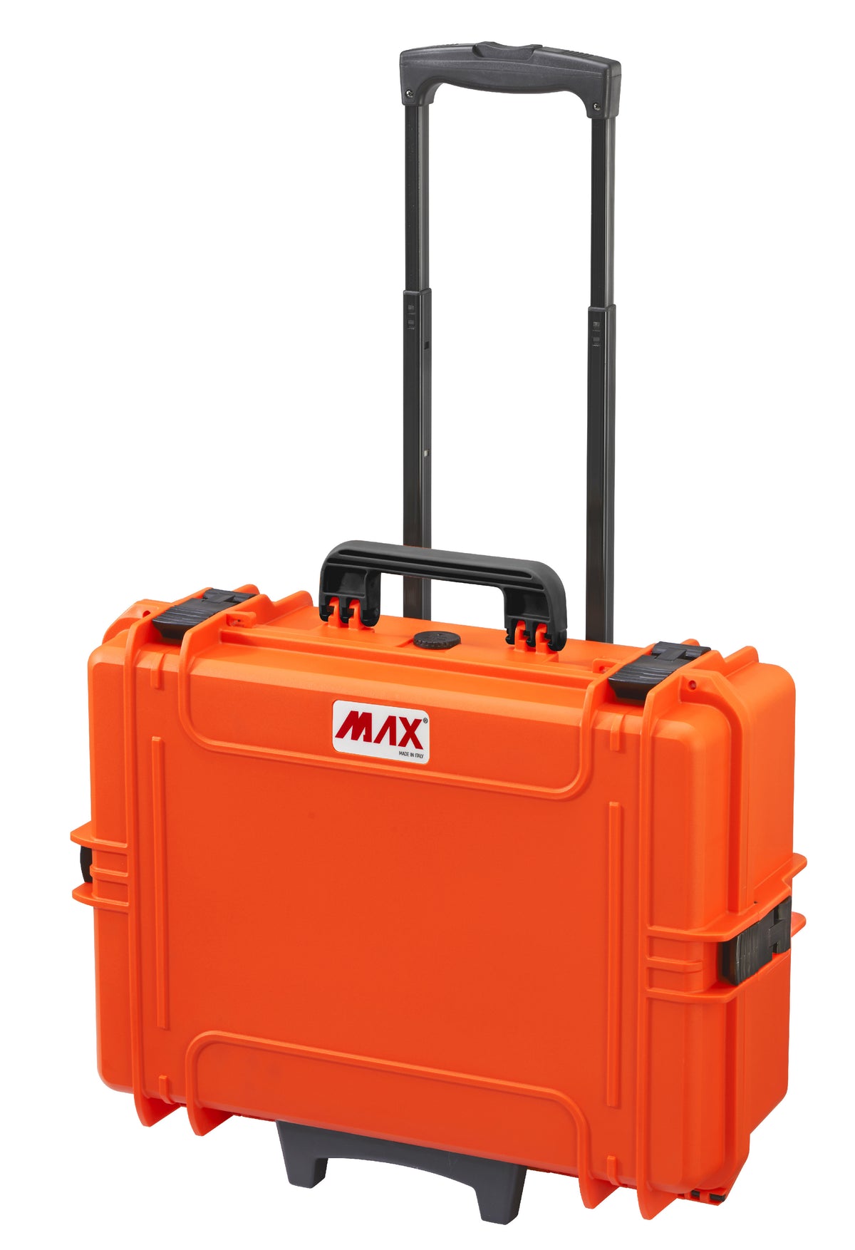Odolný kufr MAX 505 ORANŽOVÝ (Varianta Prázdný s madlem a kolečky)