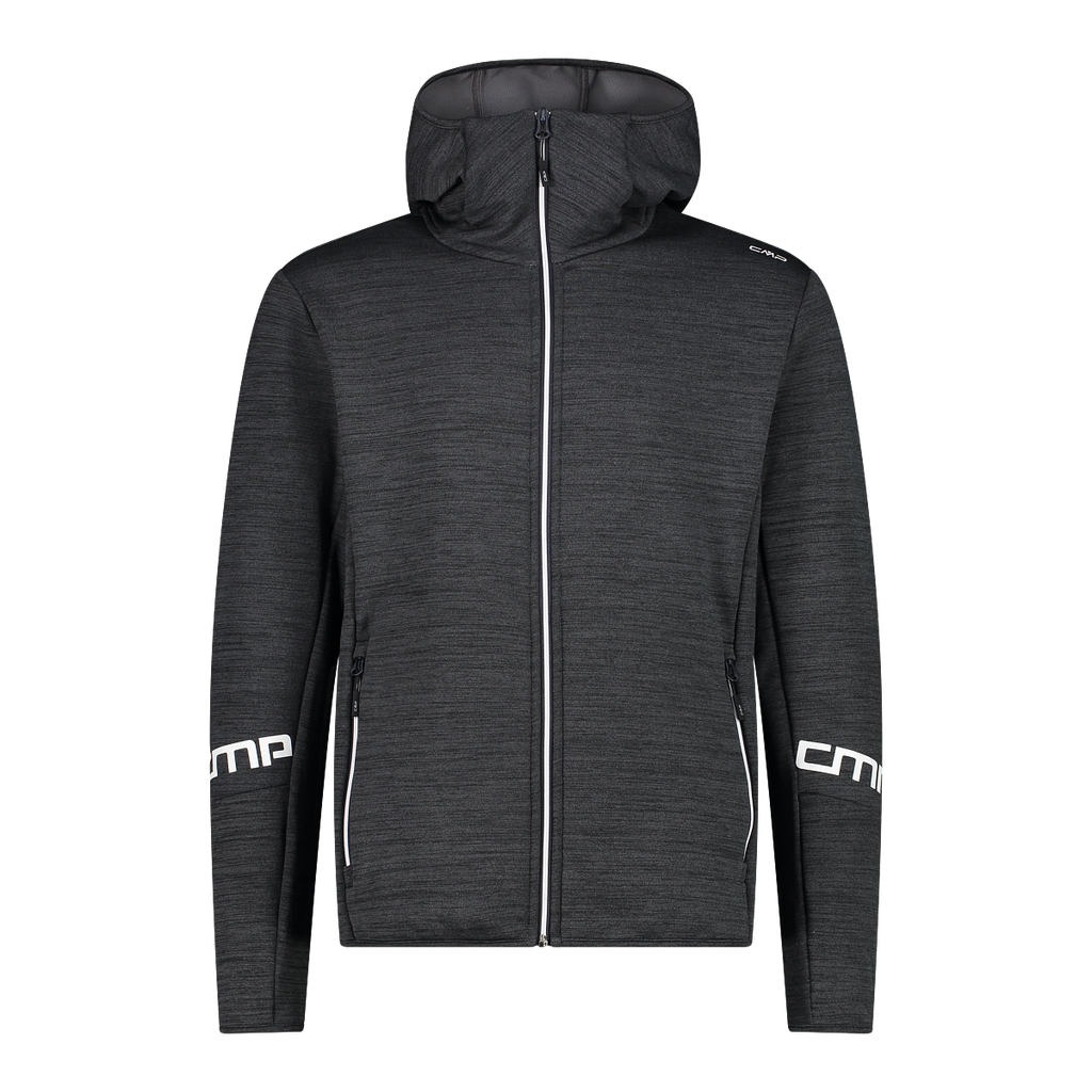 Pánská mikina CMP MAN JACKET FIX HOOD tmavě šedá