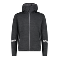 Pánská mikina CMP MAN JACKET FIX HOOD tmavě šedá