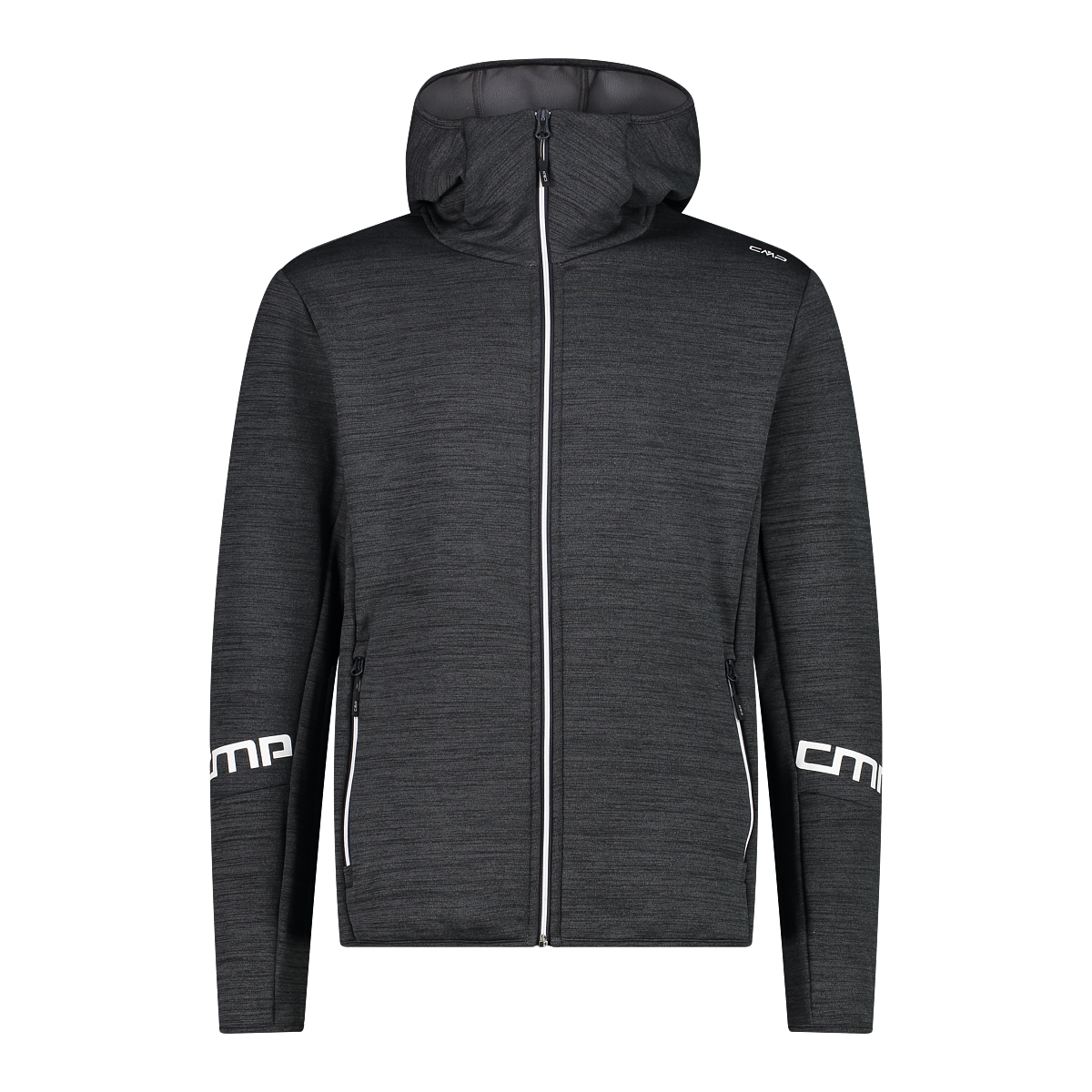 Pánská mikina CMP MAN JACKET FIX HOOD tmavě šedá