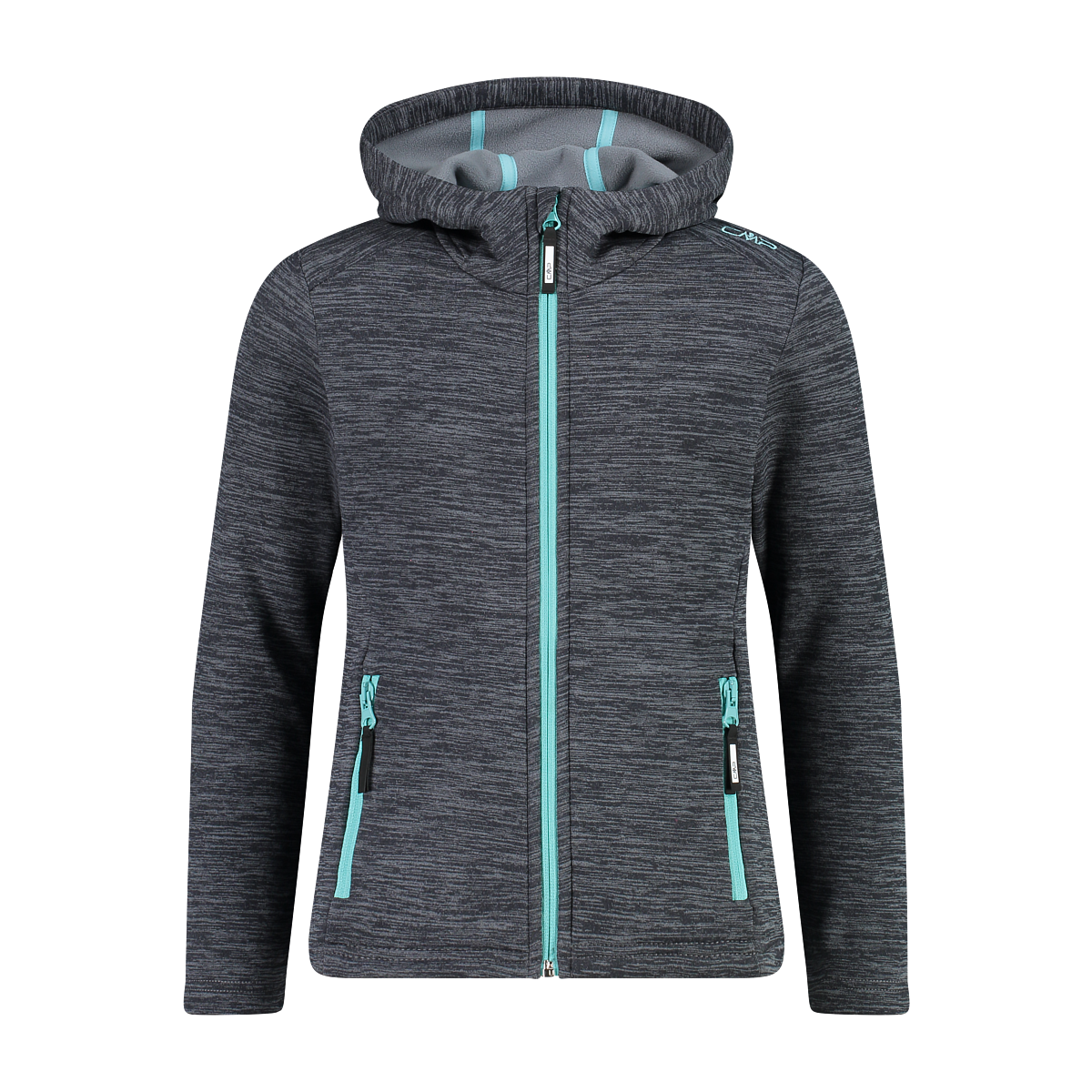 Dětská mikina CMP KID G JACKET FIX HOOD šedá