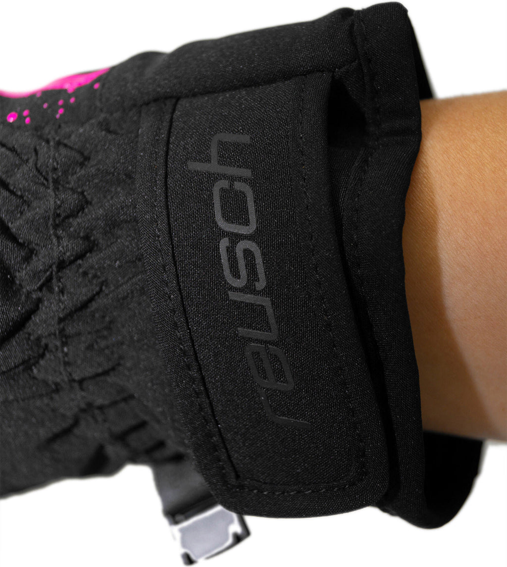 Rukavice Reusch Beatrix R-TEX XT Junior - black / pink glo (Velikost 6)