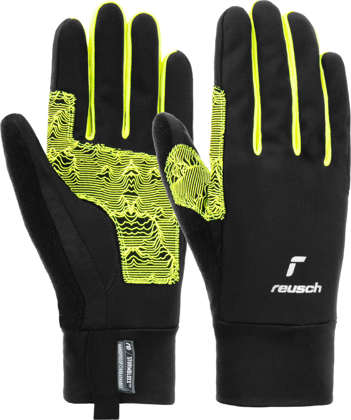 Rukavice Reusch Arien STORMBLOXX™ TOUCH-TEC™ Junior - black / safety yellow