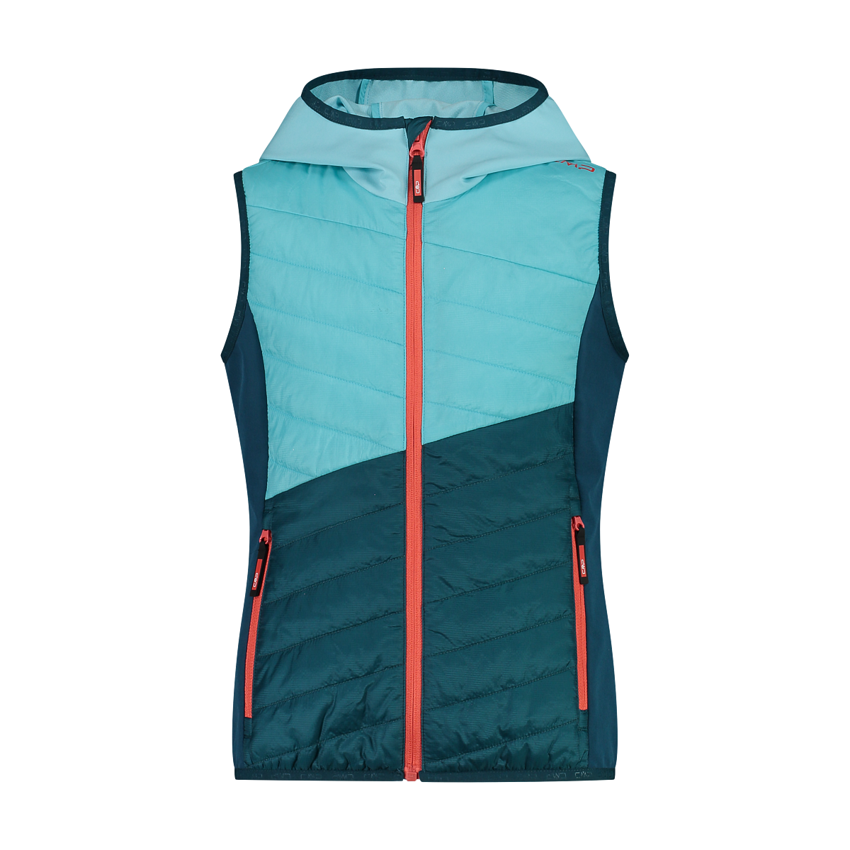 Dětská vesta CMP KID G HYBRID VEST FIX HOOD modrá