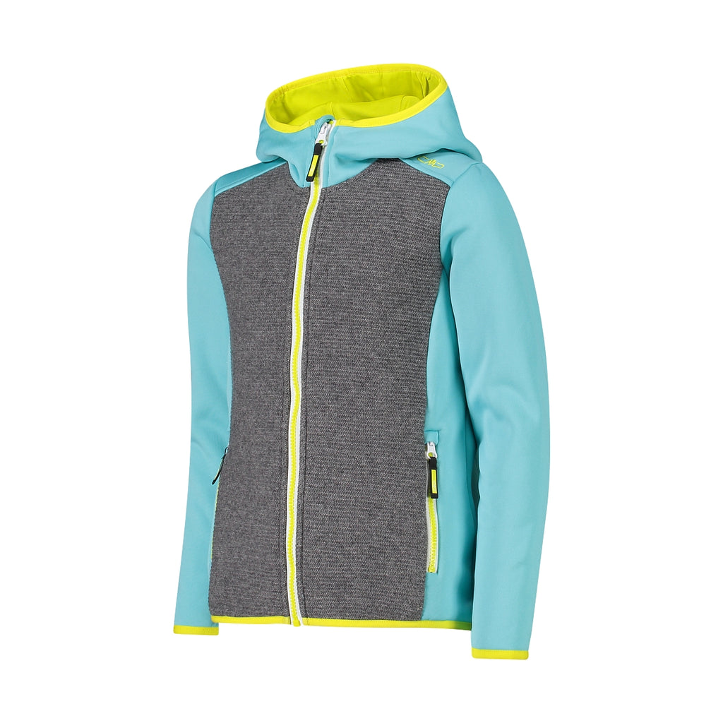 Dětská mikina CMP KID G JACKET FIX HOOD - Acqua (Velikost 98)