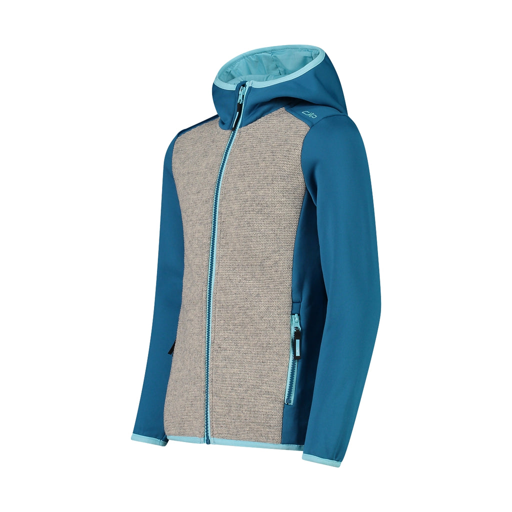 Dětská mikina CMP KID G JACKET FIX HOOD - Lake (Velikost 98)