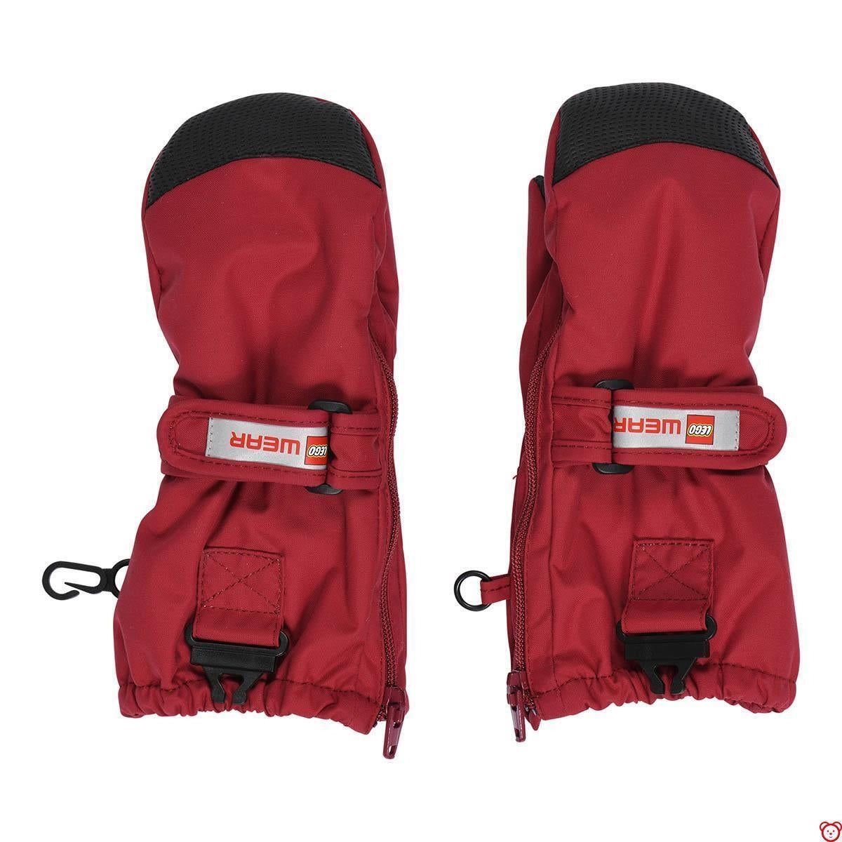 Dětské rukavice LEGO Wear ARIPO 703 - MITTENS W/MEM. - Dark Red