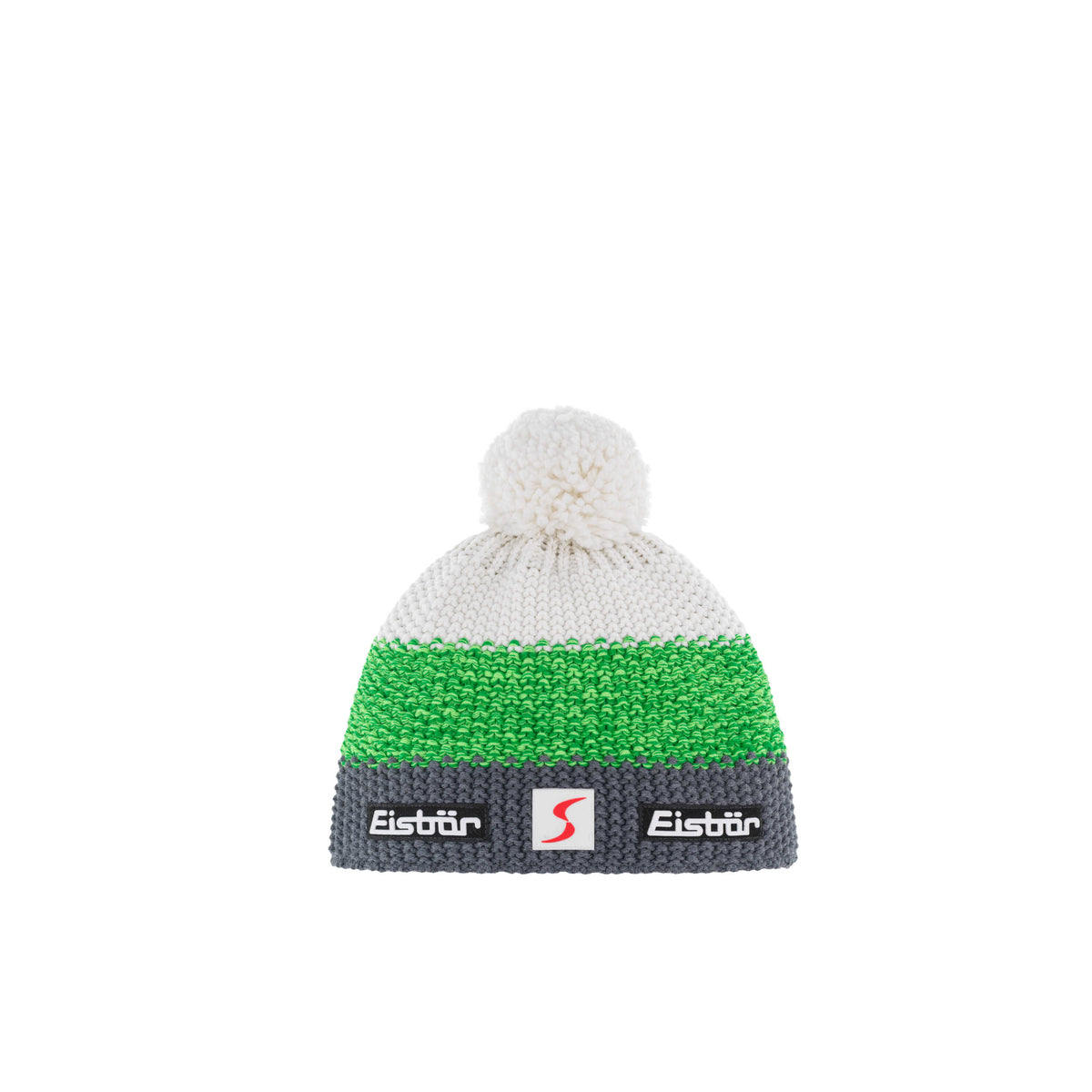 Eisbär Star Pompon MÜ SP kids anthrazit-grünmeliert-white
