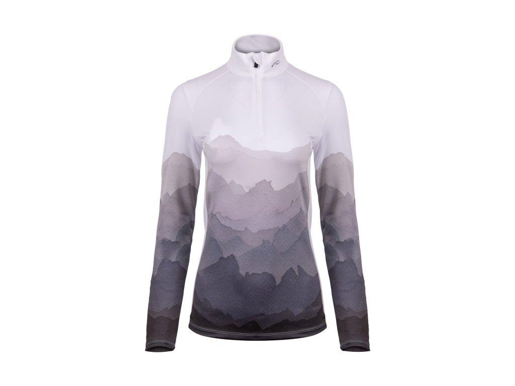 Dámská mikina Kjus Women Motion Print Half-Zip White/Iron