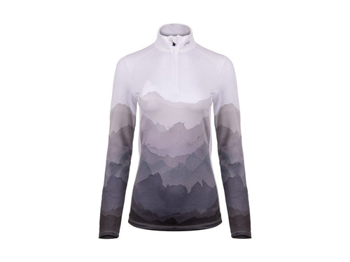 Dámská mikina Kjus Women Motion Print Half-Zip White/Iron