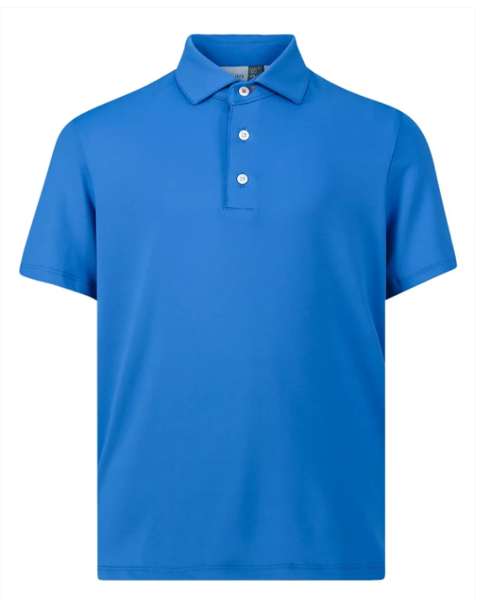Dětské triko Kjus Boys Polo Self Collar S/S Bright Blue