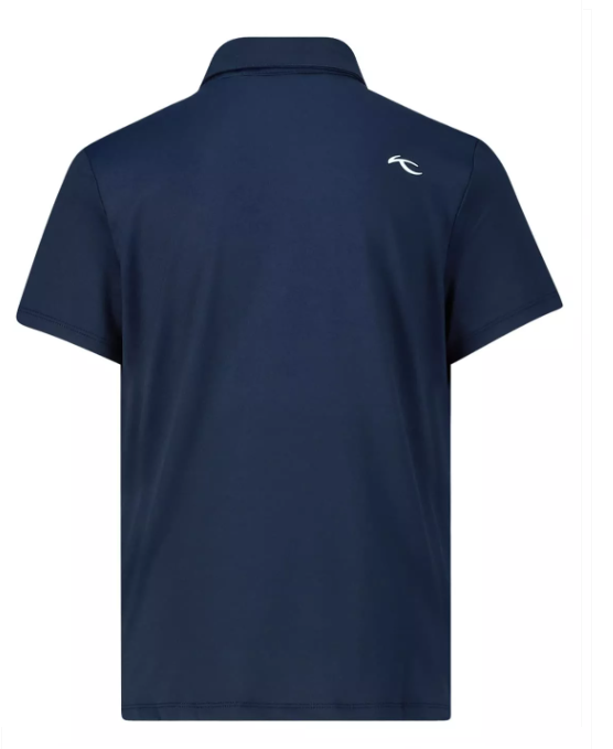 Dětské triko Kjus Girls Polo Self Collar S/S, Atlanta Blue, (Velikost 128)
