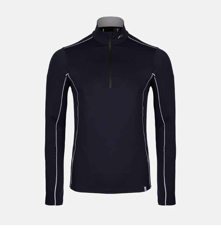 Pánská mikina Kjus Men Taos Midlayer Half-Zip Black