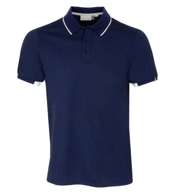 Pánské polo triko Kjus Men Stan Polo S/S (front logo), atlanta blue,