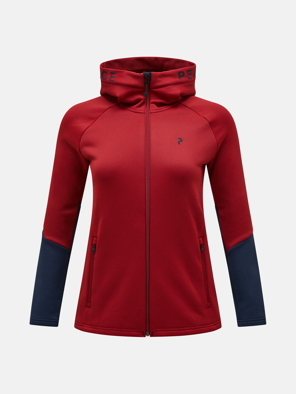 Mikina Peak Performance W RIDER ZIP HOOD SUNDRIED TOMATO/GOLD FLAME