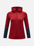 Mikina Peak Performance W RIDER ZIP HOOD SUNDRIED TOMATO/GOLD FLAME