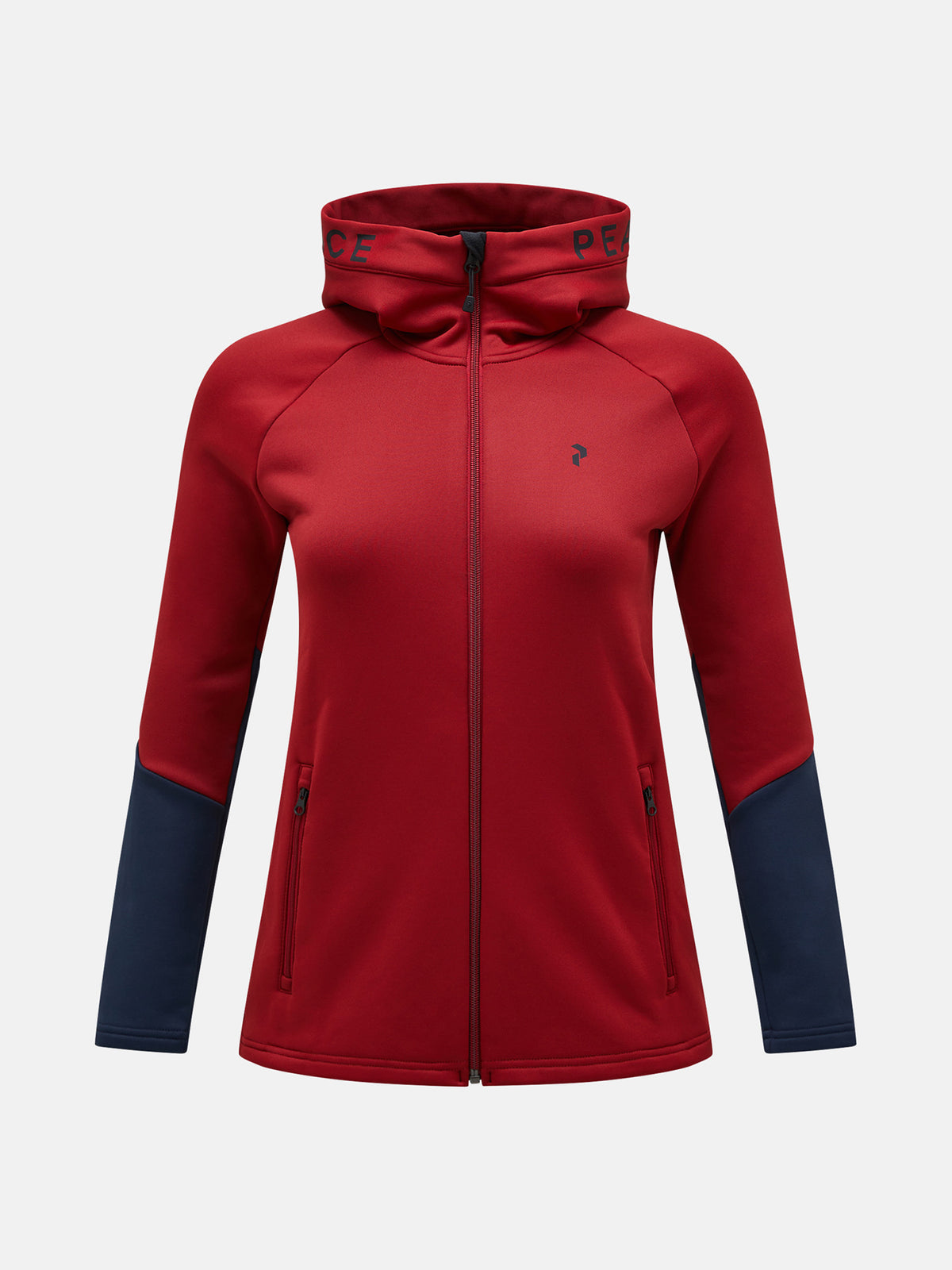 Mikina Peak Performance W RIDER ZIP HOOD SUNDRIED TOMATO/GOLD FLAME
