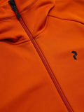 Mikina Peak Performance W RIDER ZIP HOOD GOLD FLAME/MOTION GREY