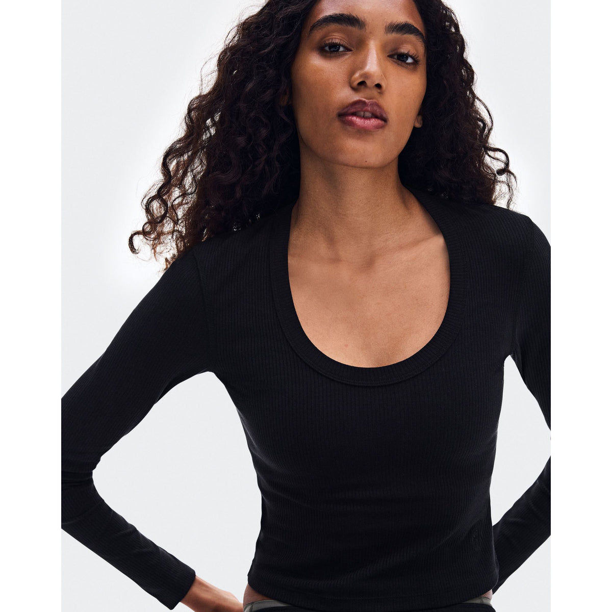 On All-Day Ribbed Long-T