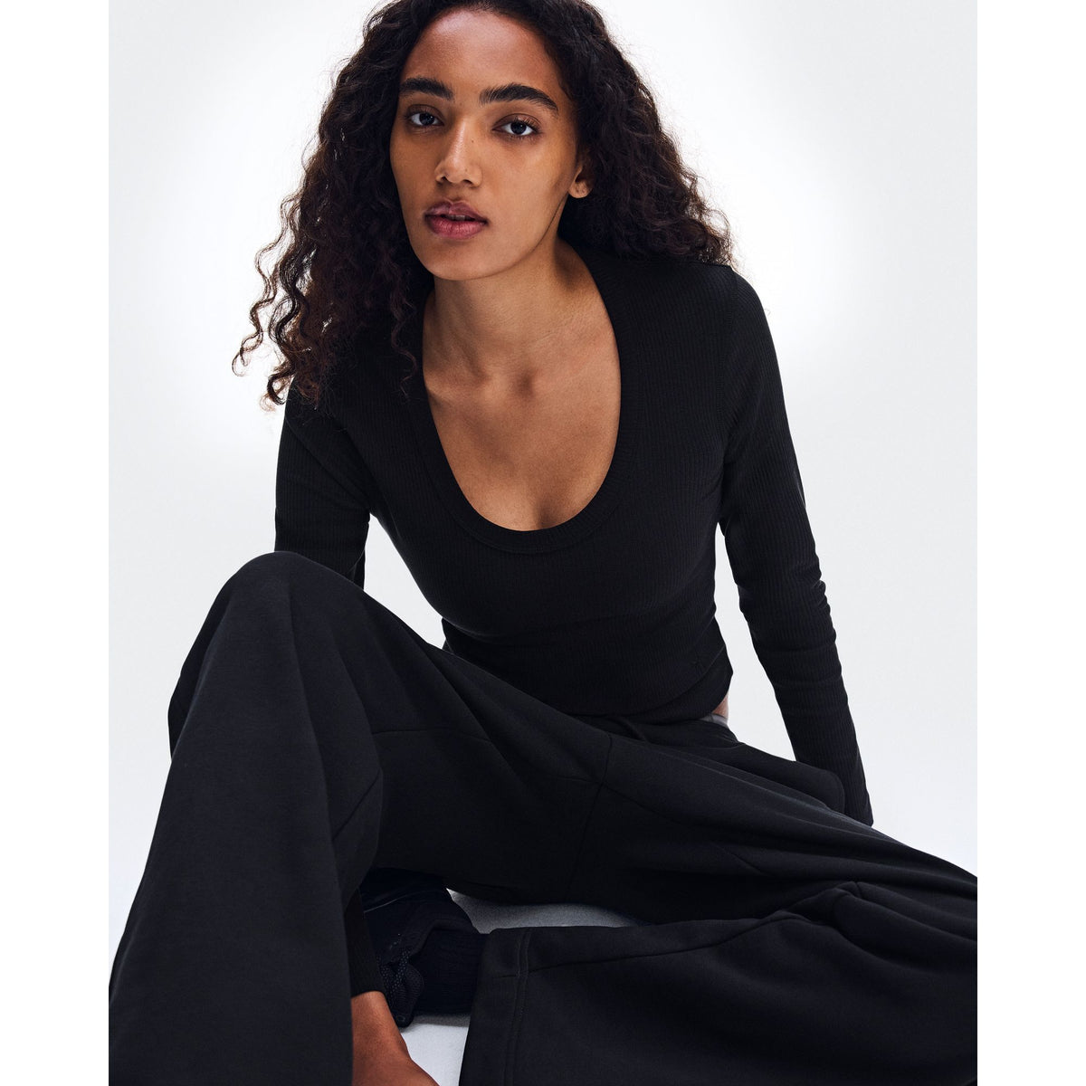On All-Day Ribbed Long-T