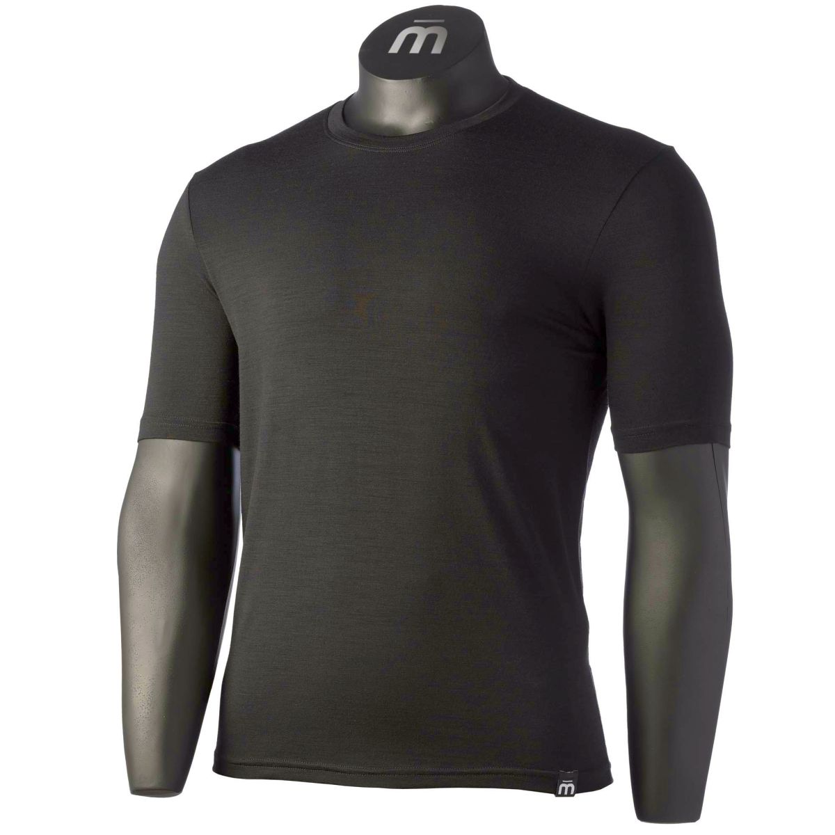 Mico MAN HALF/SLVS  R/NECK SHIRT WARM MERINO, NERO, XL – obrázek 1