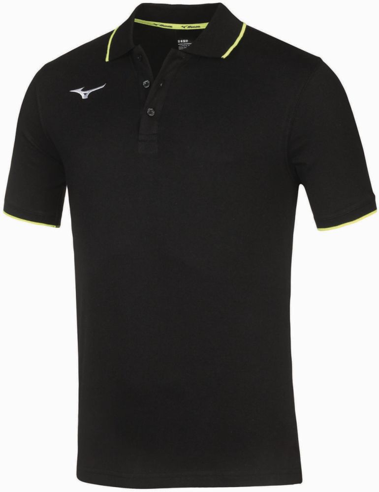 Mizuno Men Mizuno Polo/Black/Yellow Fluo/S – obrázek 1