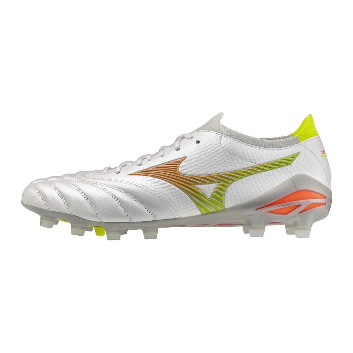Mizuno MORELIA NEO V ? JAPAN FG / White/Lava Orange/Evening Primrose / 40.0/6.5 – obrázek 1