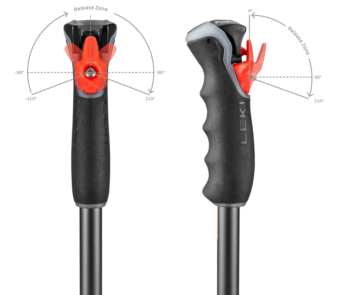 Leki Peak Vario 3D, black-dark anthracite-orange, 110 - 140 cm – obrázek 7