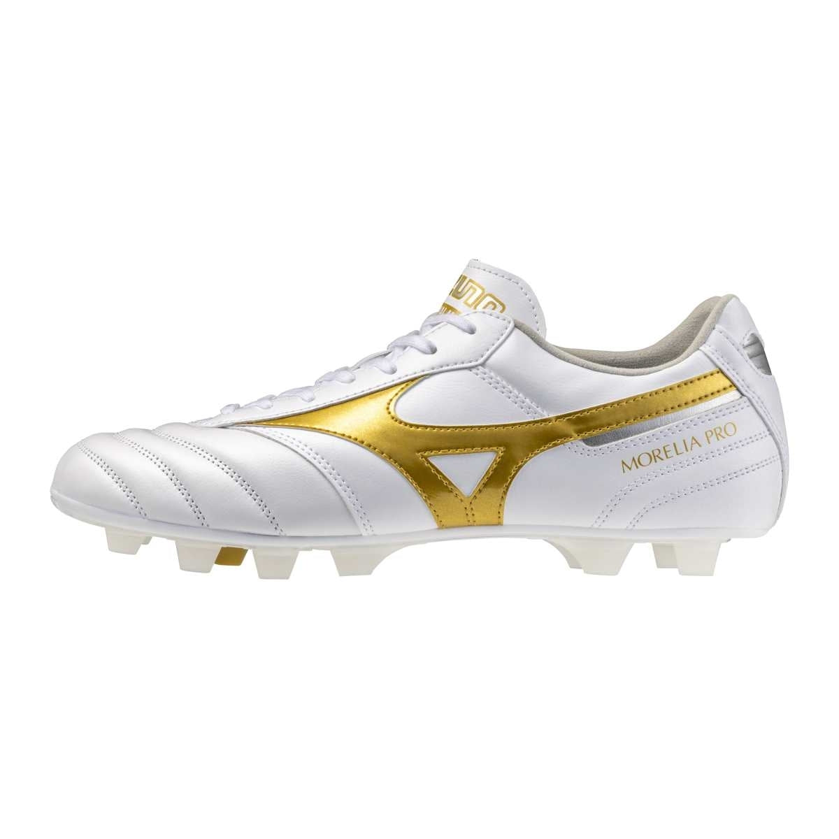 Mizuno MORELIA II PRO(U) / White/Football Gold/Galaxy Sil / 39.0/6.0 – obrázek 1