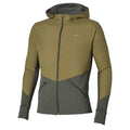 Mizuno Active Warmalite Hybrid Full Zip Hooded Long Sleeve Top  / Forest Night / Martini Olive / L – obrázek 1