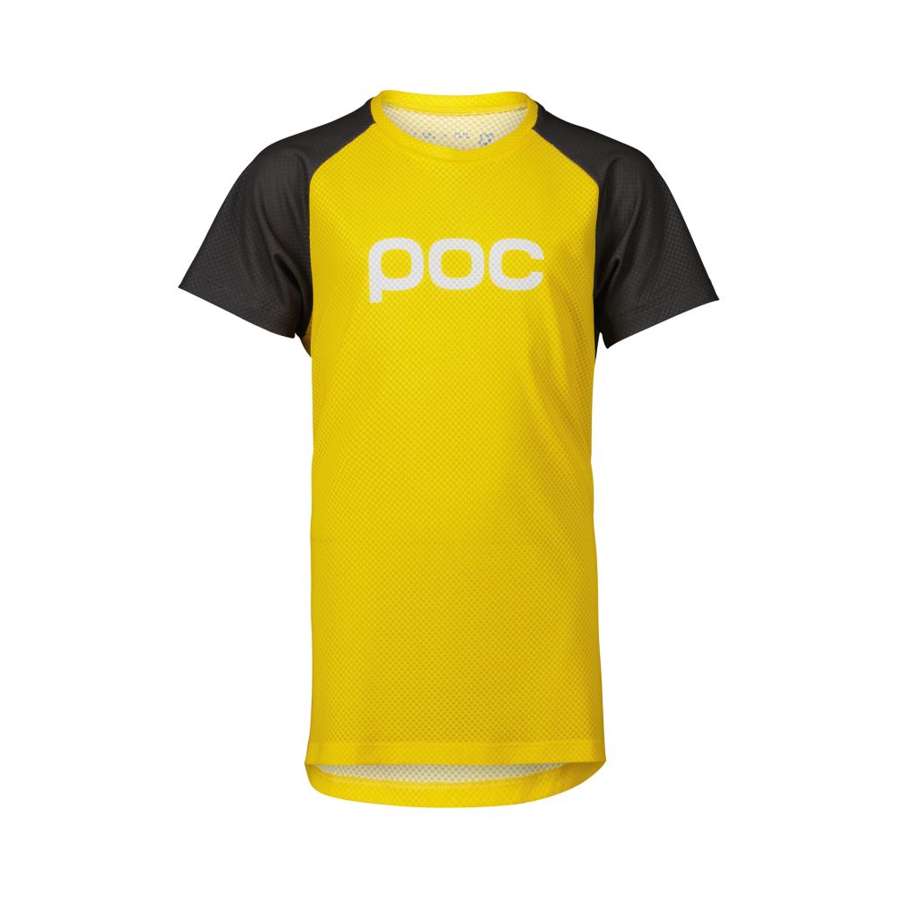 Poc Y's Essential MTB Tee Aventurine Yellow/Sylvanite Grey 140 – obrázek 1