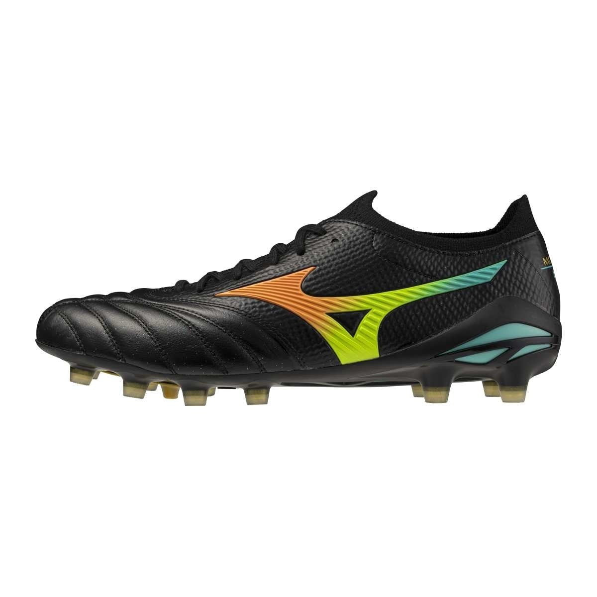 Mizuno MORELIA NEO V ? JAPAN FG / Black/Lava Orange/Arcadia / 39.0/6.0 – obrázek 1