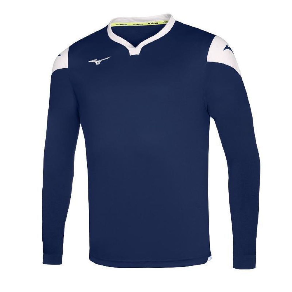 Mizuno Game Shirt Runbird JR Long Sleeve/Navy/White/116 – obrázek 1