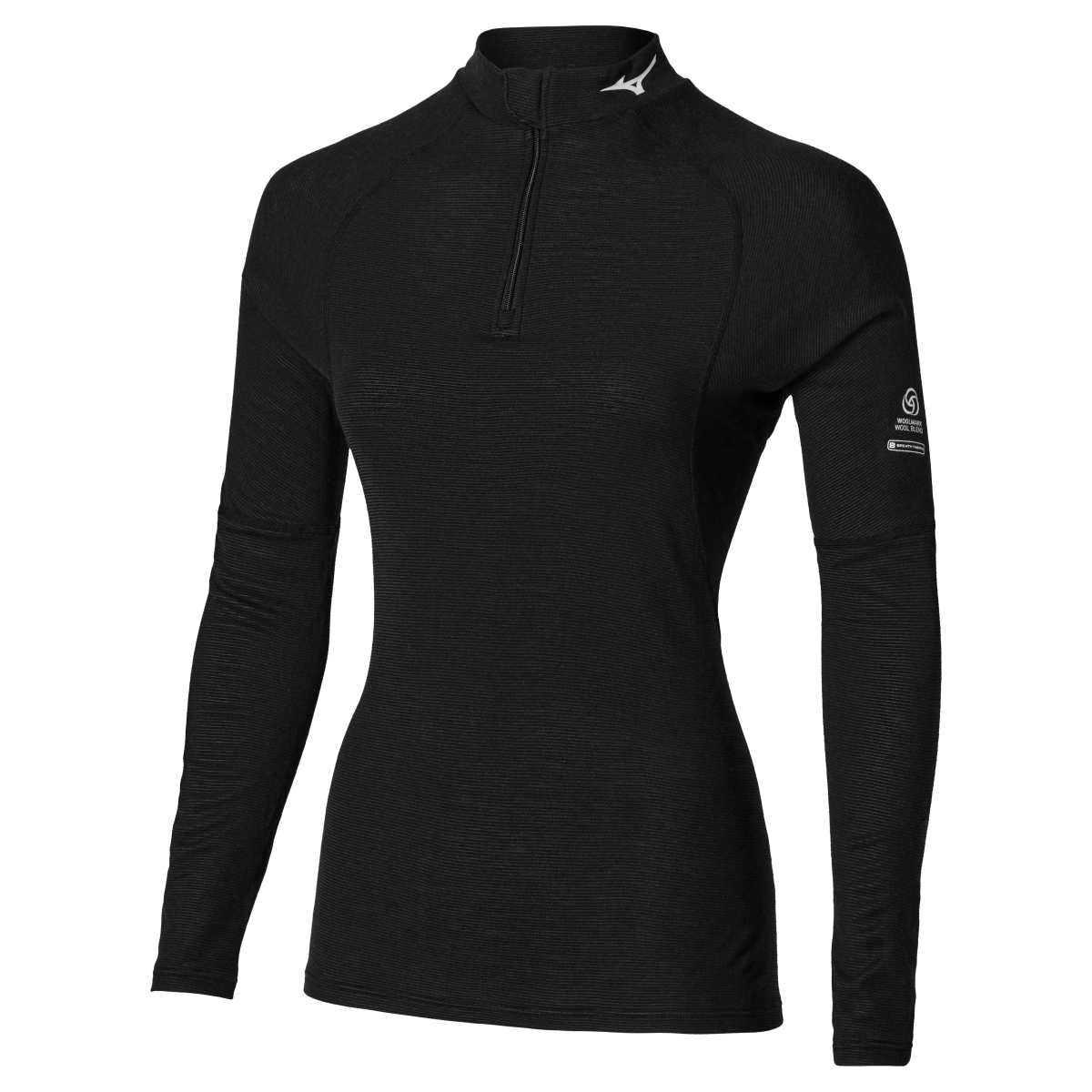 Mizuno Premium Merino Wool Half Zip / Black / L – obrázek 1