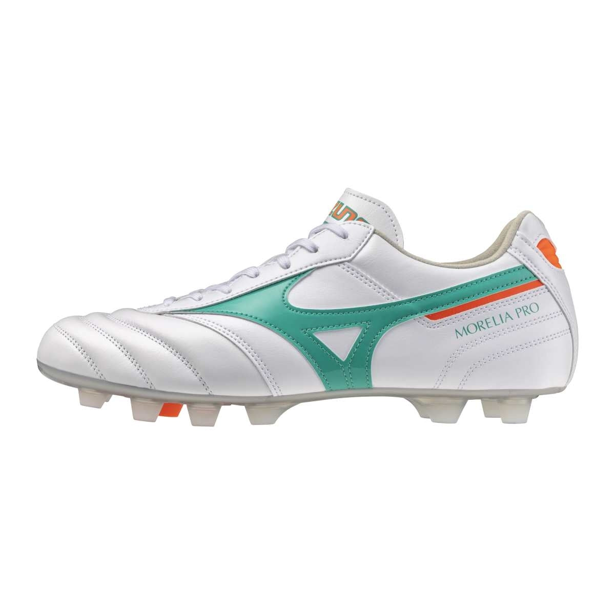 Mizuno MORELIA II PRO FG / White/Arcadia/Lava Orange / 39.0/6.0 – obrázek 1