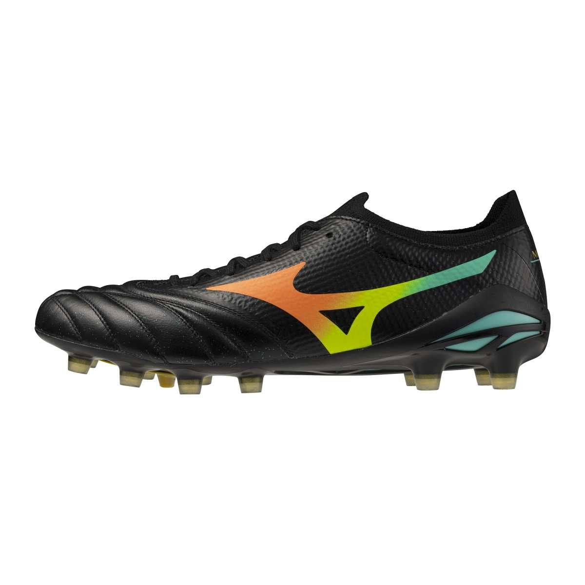Mizuno MORELIA NEO V ? ELITE FG / Black/Lava Orange/Arcadia / 42.0/8.0 – obrázek 1