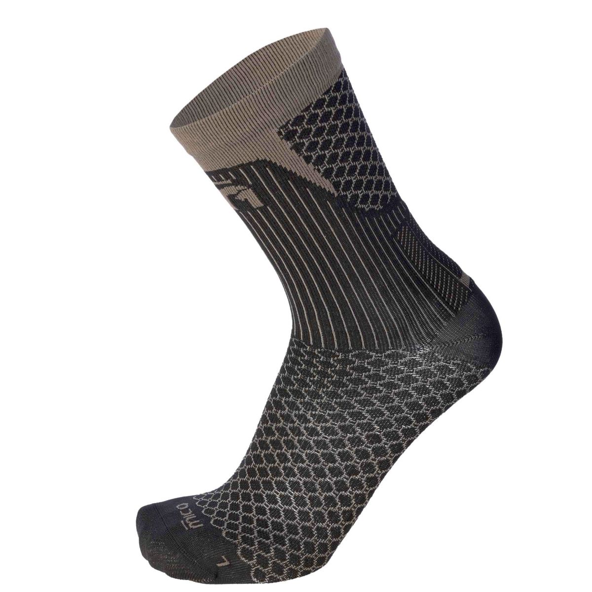 Mico LIGHT WEIGHT M1 TRAIL RUN SOCK, NERO/GRIGIO, S – obrázek 1