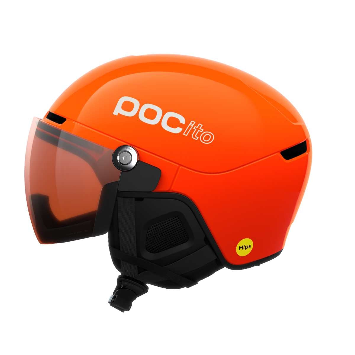 POCito Obex Visor Fluorescent Orange/Clarity POCito/Partly Sunny/Light Orange XXS – obrázek 1