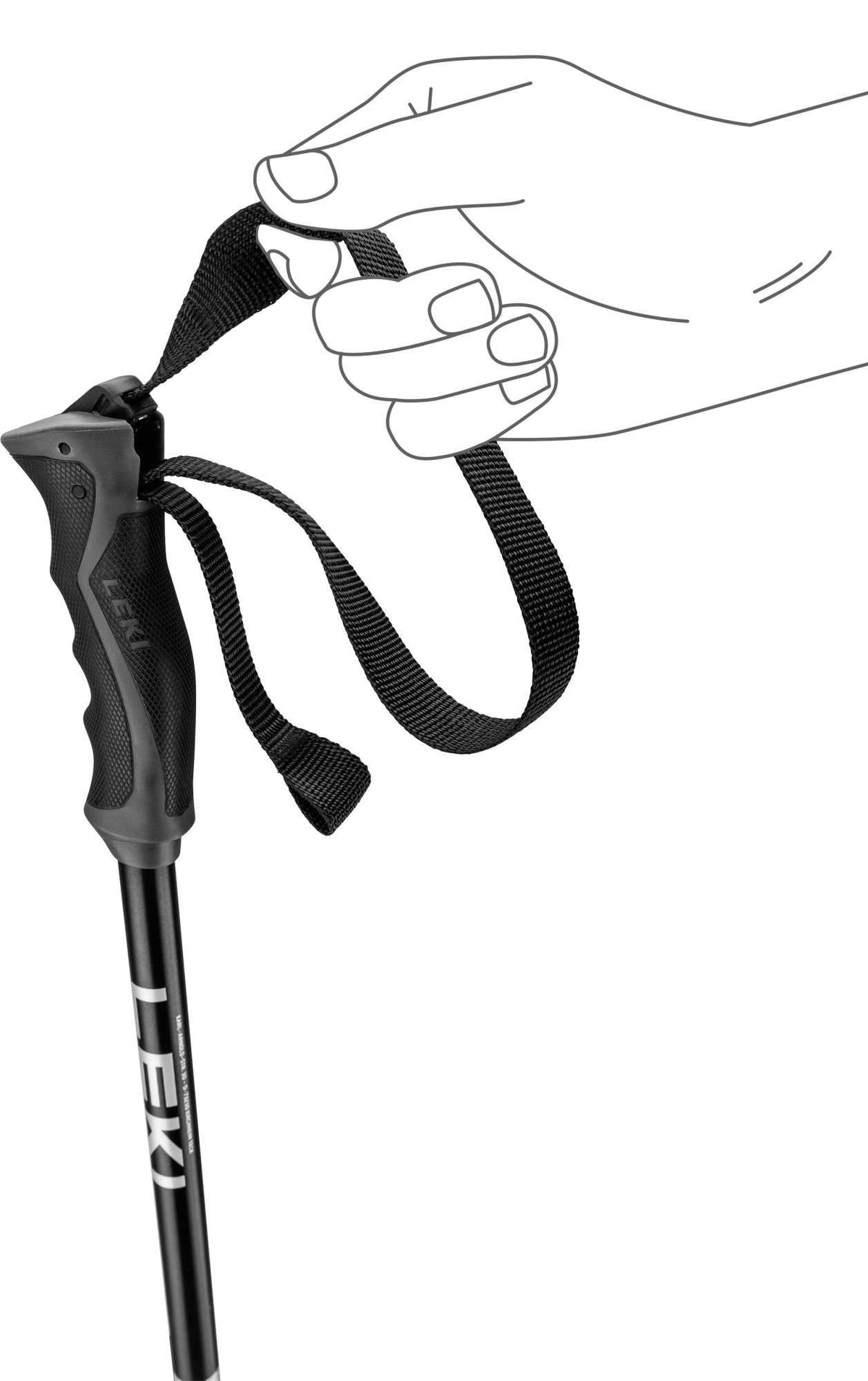 Leki Rental Vario, anodized natural silver-eloxal black, 110 - 145 cm – obrázek 3