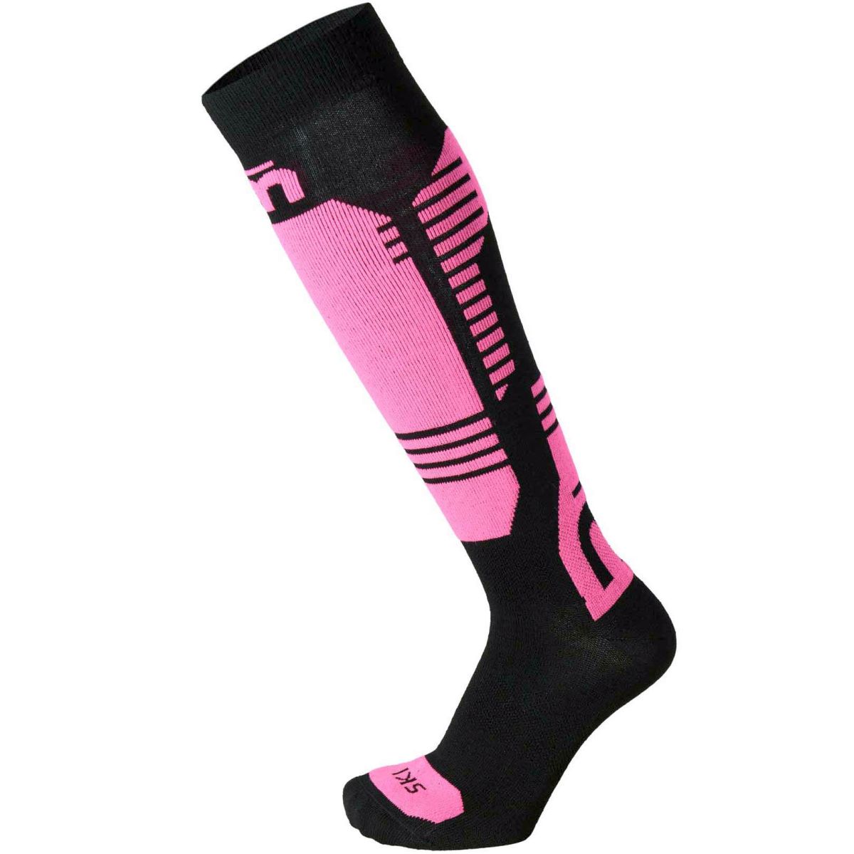 Mico CALZA SKI KIDS LIGHT W. NATURAL MERINO, NERO/FUCSIA FLUO, XS – obrázek 1