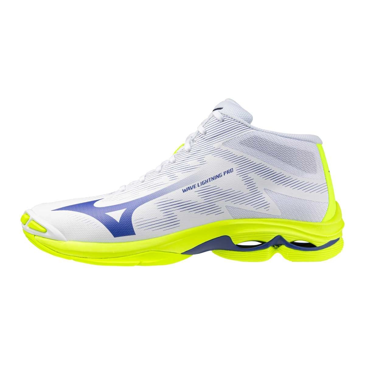Mizuno WAVE LIGHTNING PRO MID(U) / White/Lightning Yellow/Dazzlin / 48.5/13.0 – obrázek 1