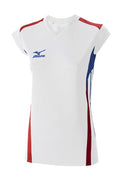 Mizuno W Premium Cap Sleeve/White/Blue/Red/XL – obrázek 1