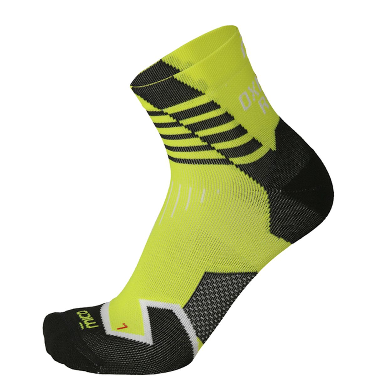 Mico COMPRESSION OXI-JET RUN ANKLE SOCKS, GIALLO FLUO, M – obrázek 1
