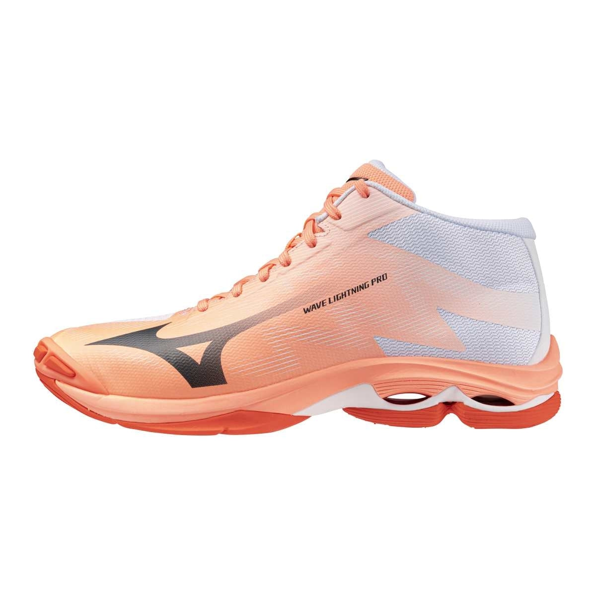 Mizuno WAVE LIGHTNING PRO MID / Flamingo Coral/Carbon/White / 37.0/4.5 – obrázek 1