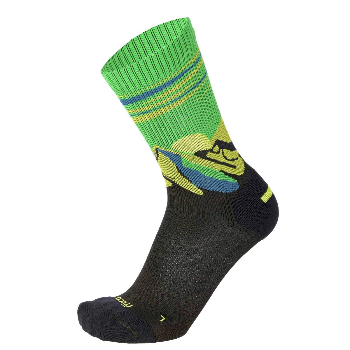 Mico LIGHT W. EXTRA DRY LIGHT HIKE CREW SOCK, VERDE FLUO, L – obrázek 1