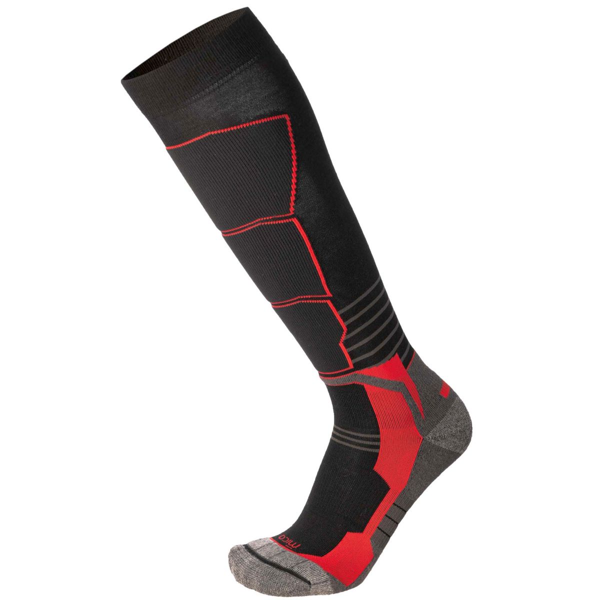 Mico CALZA SKI MEDIUM LIGHT W. SUPERTHERMO, NERO/ROSSO, XXL – obrázek 1