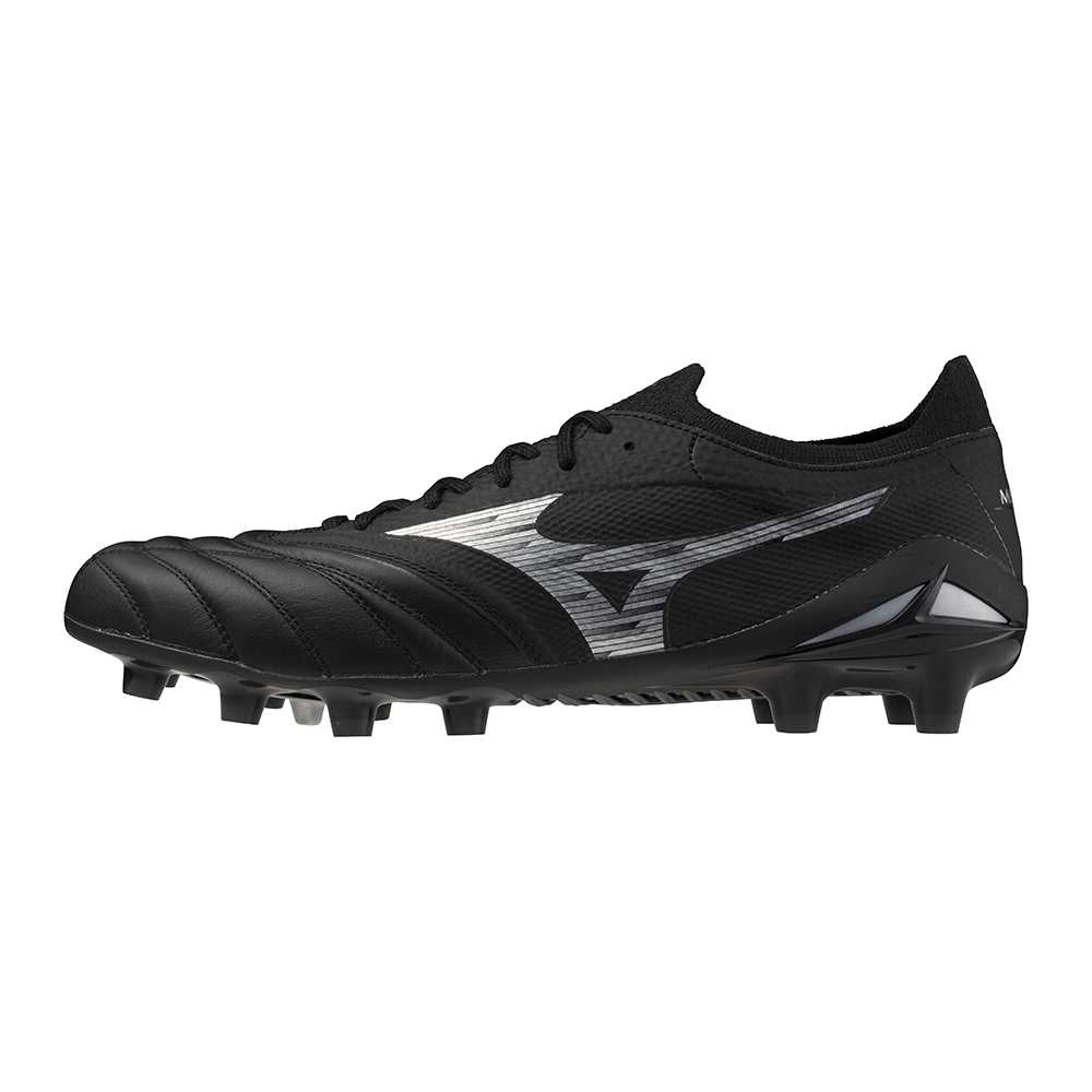 Mizuno MORELIA NEO IV ? ELITE FG  / Black/Galaxy Silver/Black / 39.0/6.0 – obrázek 1