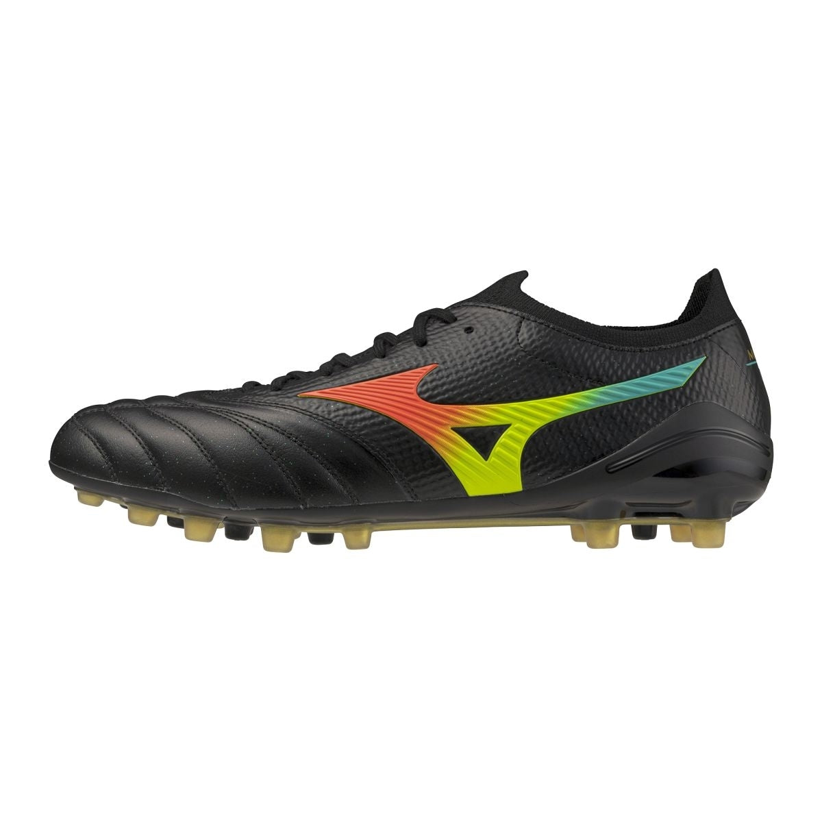 Mizuno MORELIA NEO V ? JAPAN AG / Black/Lava Orange/Arcadia / 39.0/6.0 – obrázek 1