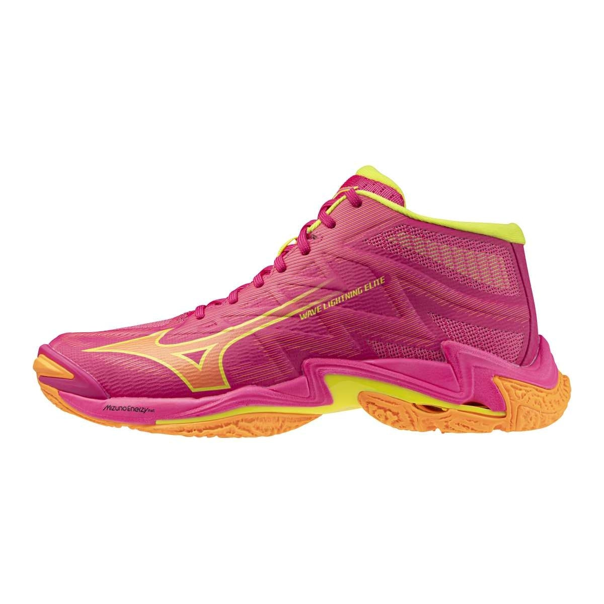 Mizuno WAVE LIGHTNING ELITE MID(U) / Pink Tetra/Fortune Yellow/Ligh / 36.5/4.0 – obrázek 1