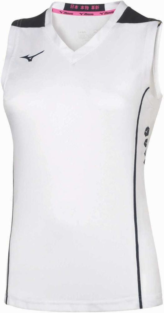 Mizuno Hex Rect NS Shirt/White/Navy/XS – obrázek 1